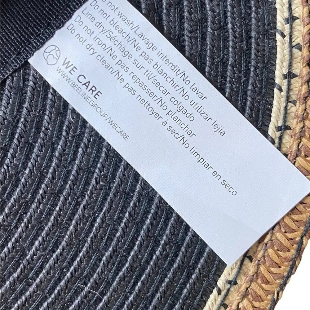 I Am Braided Black and Tan Paper Visor Women's One Size NWT